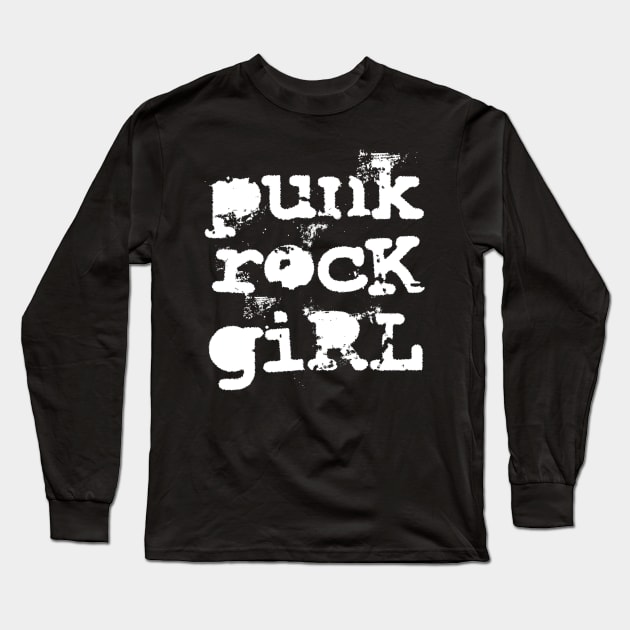 Punk Rock Girl Long Sleeve T-Shirt by Oolong